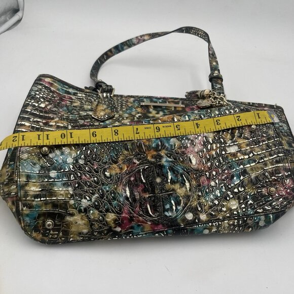 Brahmin Medium Asher Retrogade Melbourne Croc Embo Leather Satchel New - Picture 8 of 10